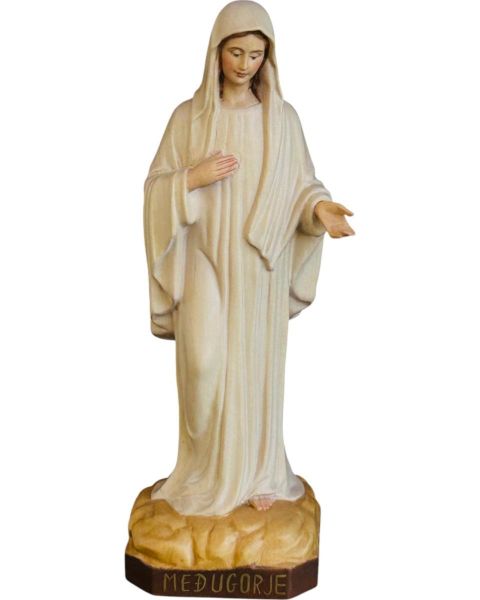 Immagine di Statua Madonna di Medjugorje 40 cm legno dipinto
