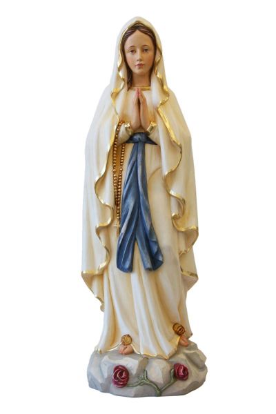 Picture of Our Lady of Lourdes in prayer 100 cm (39,4 inch) fiberglass Statue