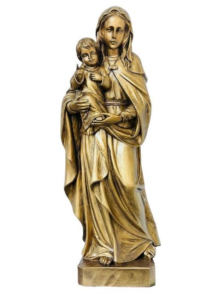 Immagine di Statua Madonna della Speranza 60 cm effetto bronzo