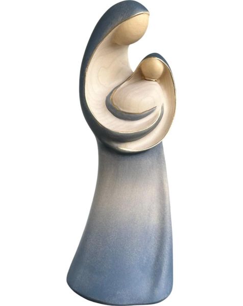 Immagine di Statua Madonna con Bambino stilizzata 150 cm legno