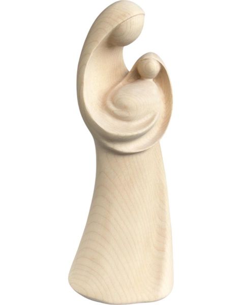 Immagine di Scultura Madonna con Bambino stilizzata 200 cm legno naturale