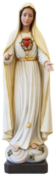 Picture of Our Lady of Fatima with barbed Heart 70 cm (27,6 in) fiberglass Statue