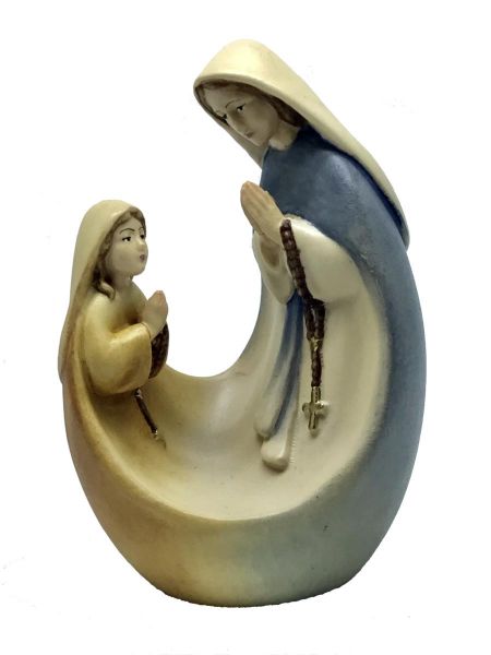 Imagen de Virgen de Lourdes moderna y Bernadette 5 cm Escultura pintada