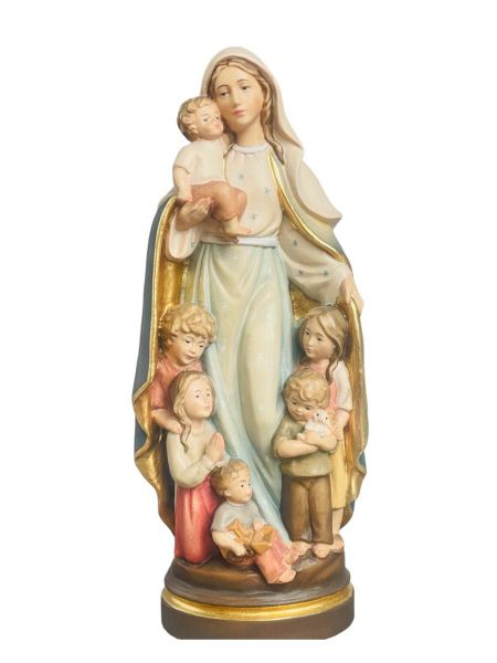 Immagine di Statua Madonna della Protezione 100 cm legno dipinto