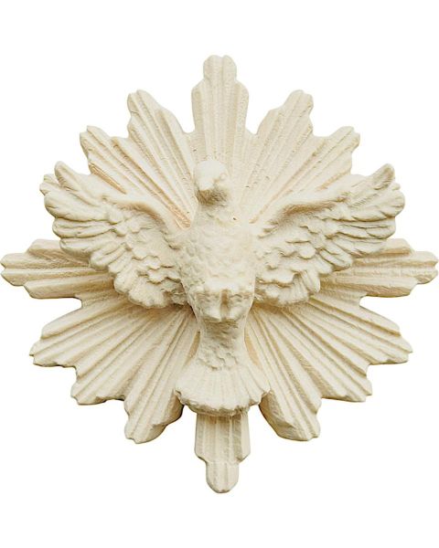 Immagine di Statua Spirito Santo con raggiera 4,8 cm legno naturale