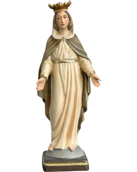 Imagen de Estatua Virgen Milagrosa con corona 7,5 cm madera pintada