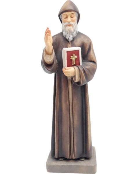 Immagine di Statua San Charbel Makhluf l’eremita 36 cm legno dipinto