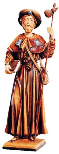 Immagine di Statua San Giacomo il Maggiore 60 cm legno dipinto