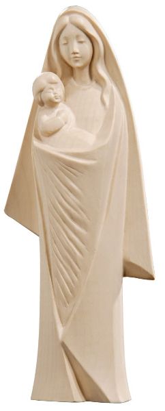Immagine di Scultura Madonna con Bambino minimalista 200 cm legno naturale