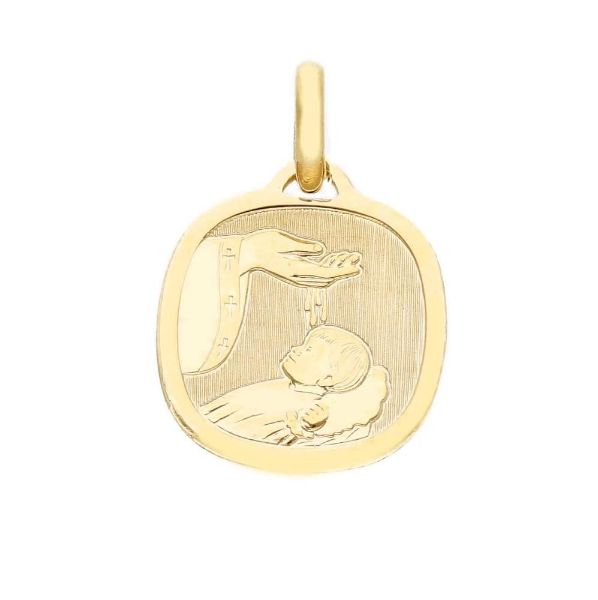 Immagine di Regalo Battesimo maschio oro giallo 9k medaglia