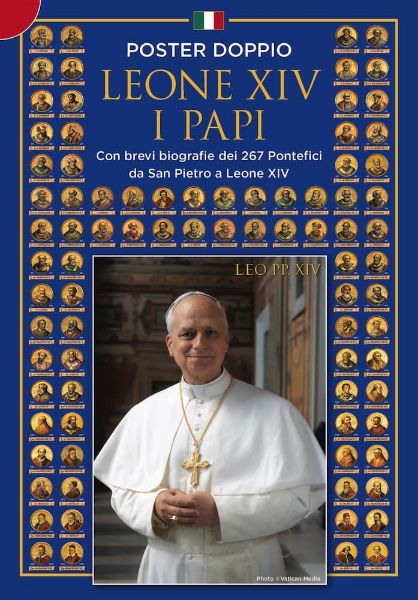 Immagine di Tutti i Papi da Pietro a Leone XIV - poster bifacciale con libretto