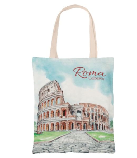 Immagine di Tote bag Roma Colosseo acquerello