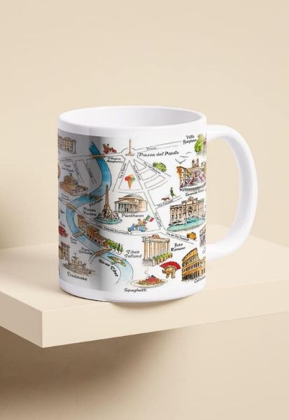 Immagine di Tazza Mappa di Roma