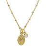 Imagen de Collar con elemento central Virgen Milagrosa Plata de ley 925 baño amarillo