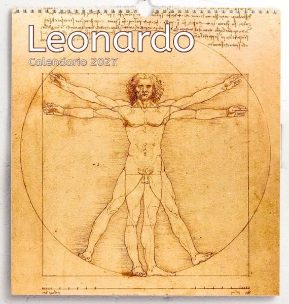 Immagine di 2027 wall Calendar Leonardo da Vinci cm 31x33 (12,2x13 in)