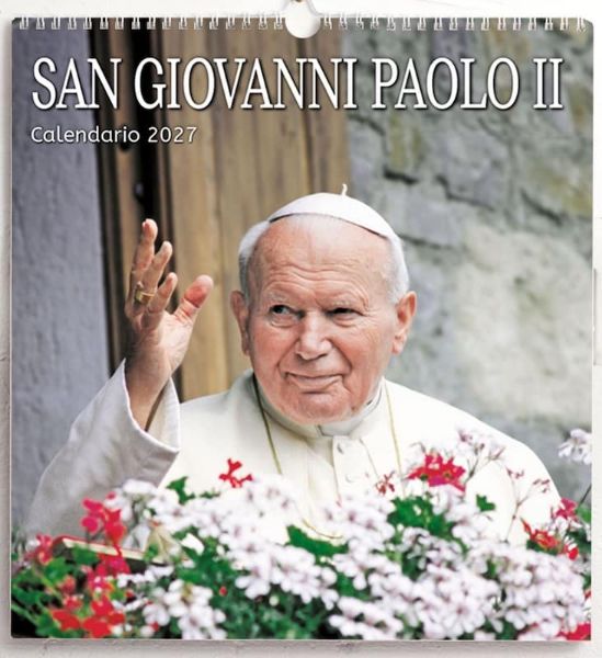 Immagine di San Juan Pablo II Calendario de pared 2027 cm 31x33 (12,2x13 in)