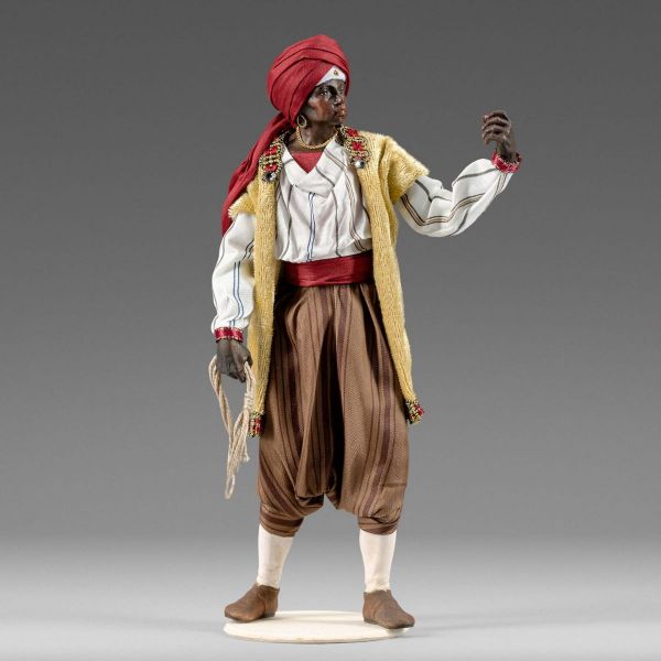 Immagine di Cammelliere Presepe Hannah Orient 55 cm grande legno e tessuto