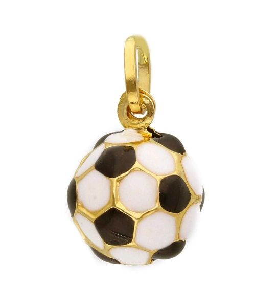 Imagen de Colgante Balón de Fútbol oro amarillo 18k y esmalte