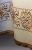 Picture of Humeral Veil with gold geometric embroidery and gold fringe
