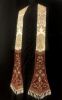 Picture of Classic clergy Stole with embroidered velvet trim and rebour fringe