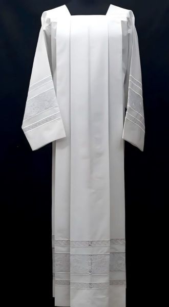 Picture of CUSTOM-MADE Catholic Alb with Cantù-style floral embroidery