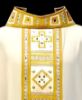 Picture of Ring collar Chasuble with geometric embroidery, strass and trim