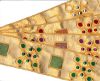 Immagine di Gallone dorato con ricamo in filato oro 7 cm