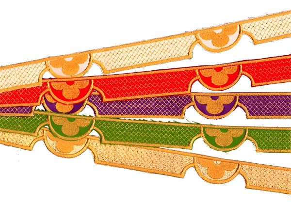 Immagine di Gallone dorato con ricamo in filato oro 2 cm