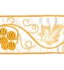 Immagine di Gallone liturgico Uva e Spighe in filato oro e argento 10 cm