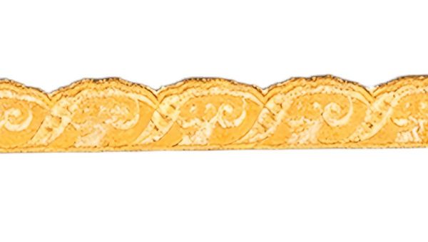 Immagine di Gallone liturgico in sablé oro ricamo a colonna 2,5 cm