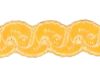 Immagine di Gallone liturgico in sablé oro ricamo rocaille in filato oro 4 cm