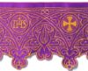 Immagine di Bordura per Altare ricamo Croci e IHS in filato oro su raso 15 cm