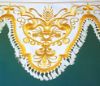 Immagine di Pizzo sacro con ricchissimo ricamo oro e paillettes 45 cm