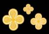 Picture of Embroidered Cross with floral design in gold thread
