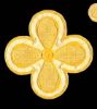 Picture of Embroidered Cross with floral design in gold thread