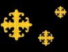 Immagine di Croce ricamata modello barocco oro Applicazione per Paramenti