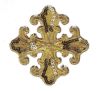 Immagine di Croce ricamata modello barocco oro Applicazione per Paramenti