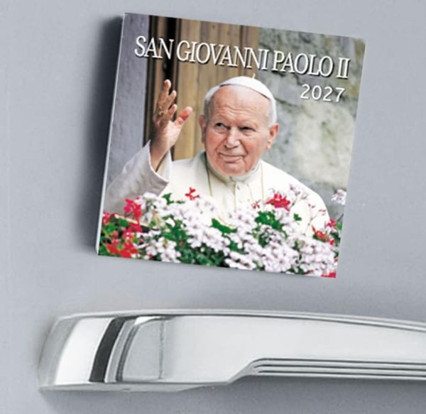 Immagine di St. John Paul II 2027 magnetic calendar cm 8x8 (3,1x3,1 in)