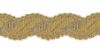 Immagine di Gallone liturgico in sablé oro ricamo a colonna 3 cm