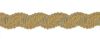 Immagine di Gallone liturgico in sablé oro ricamo a colonna 3 cm