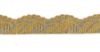 Immagine di Gallone liturgico in sablé oro ricamo a colonna 1,8 cm