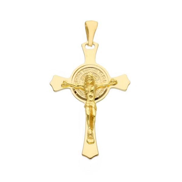 Immagine di Croce di San Benedetto gr 3,4 oro giallo 18k